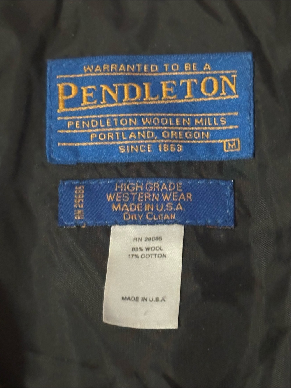 Vintage Pendleton High Grade Western Wear Jacket Size Medium Made In USA - Picture 2 of 5
